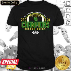 Official Oregon Ducks 2020 PAC 12 Football Champions Shirt