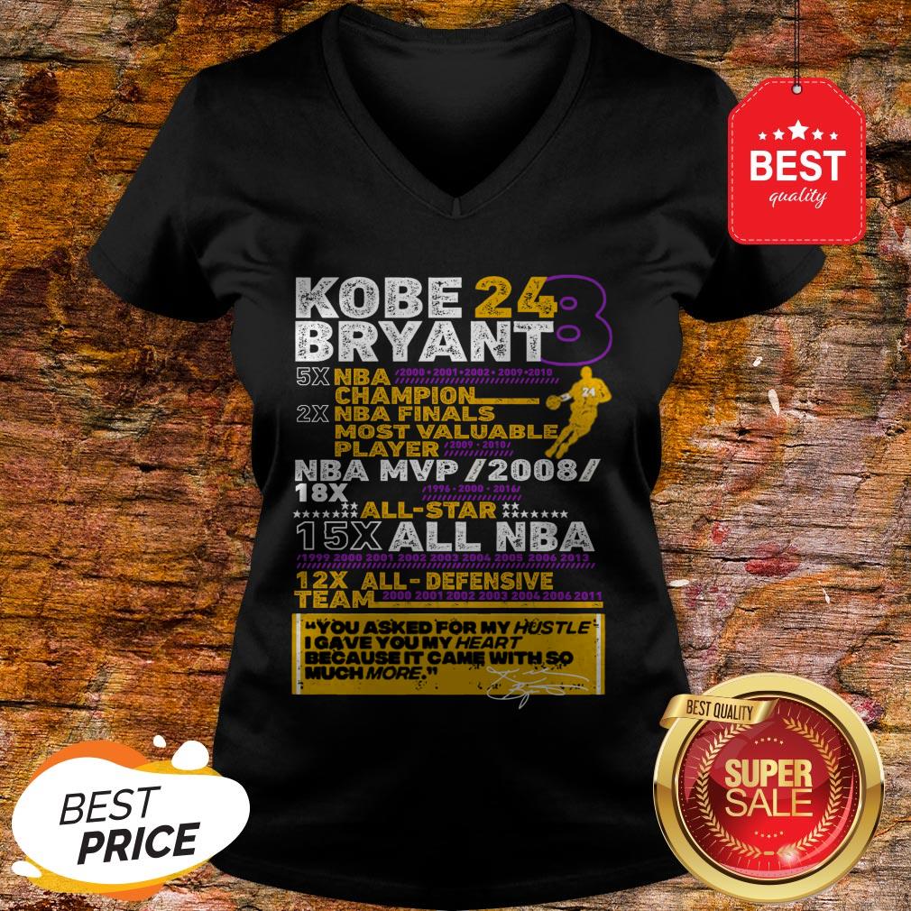 Kobe Bryant 24 8 5X NBA Champion 2X NBA Finals Most Valuable Shirt