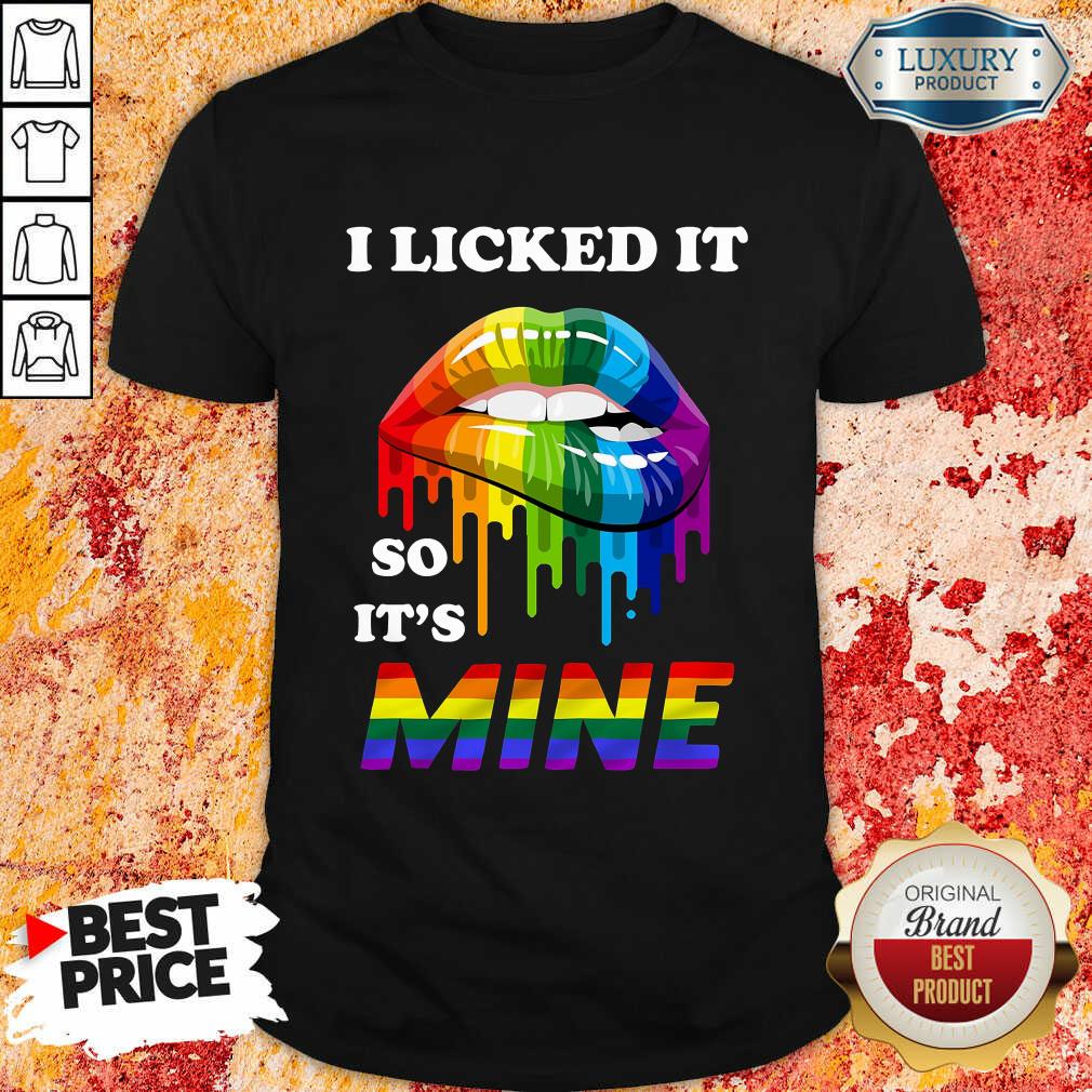 LGBT Lip I Licked It's Mine Poster Shirt