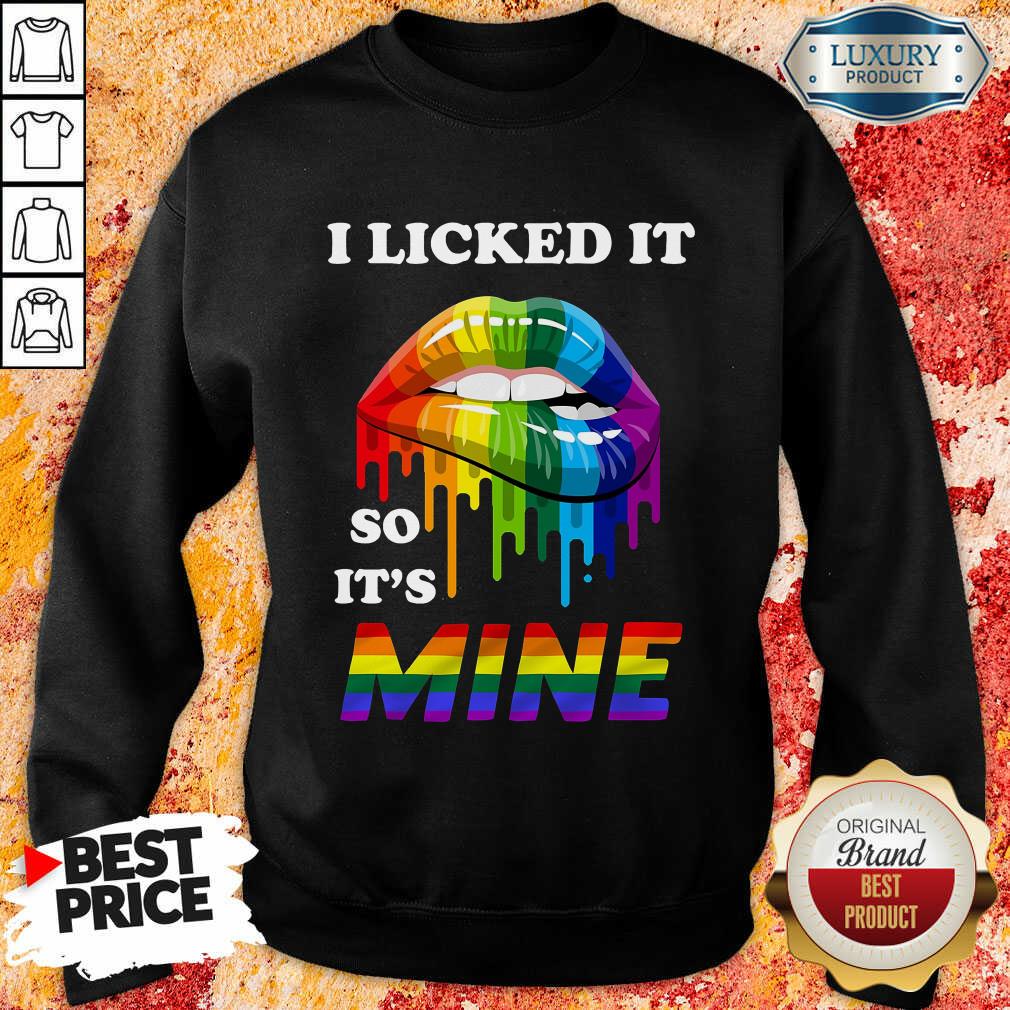 LGBT Lip I Licked It's Mine Poster Shirt