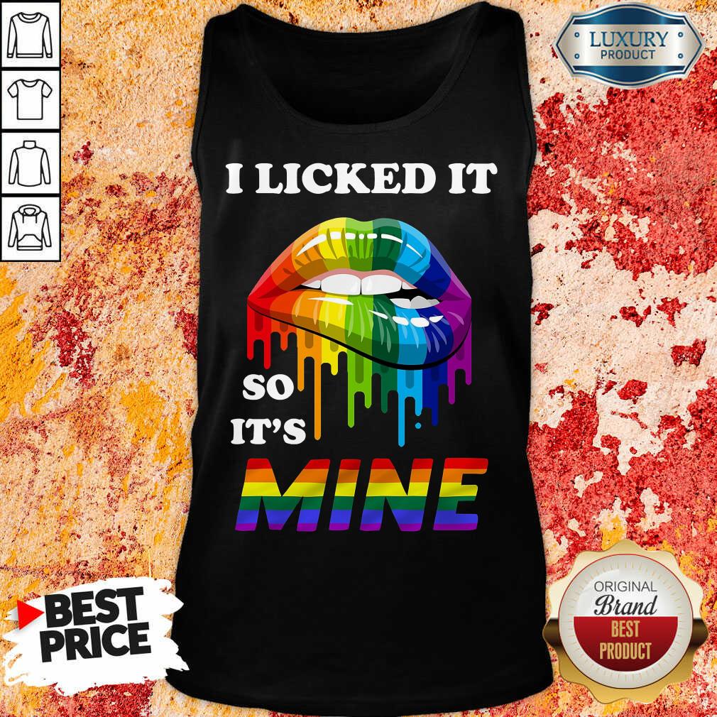 LGBT Lip I Licked It's Mine Poster Shirt