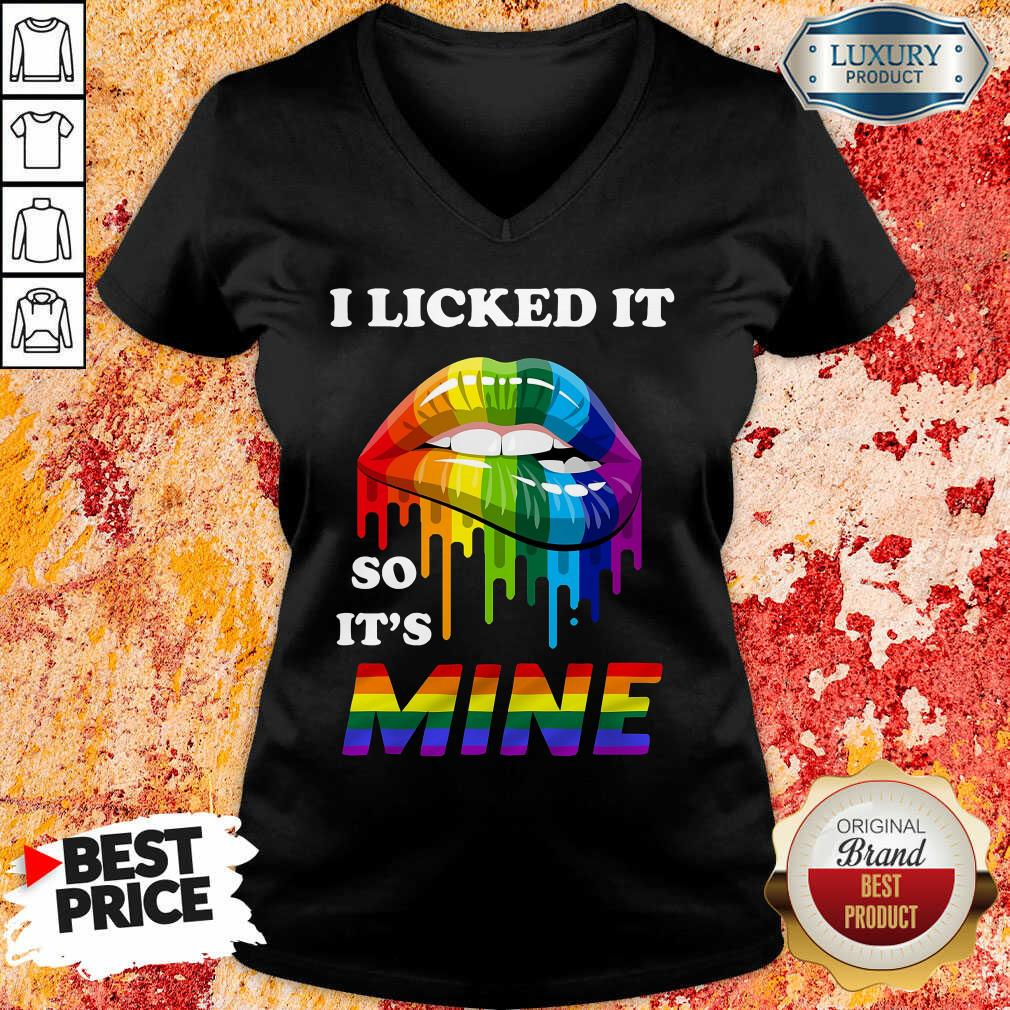 LGBT Lip I Licked It's Mine Poster Shirt
