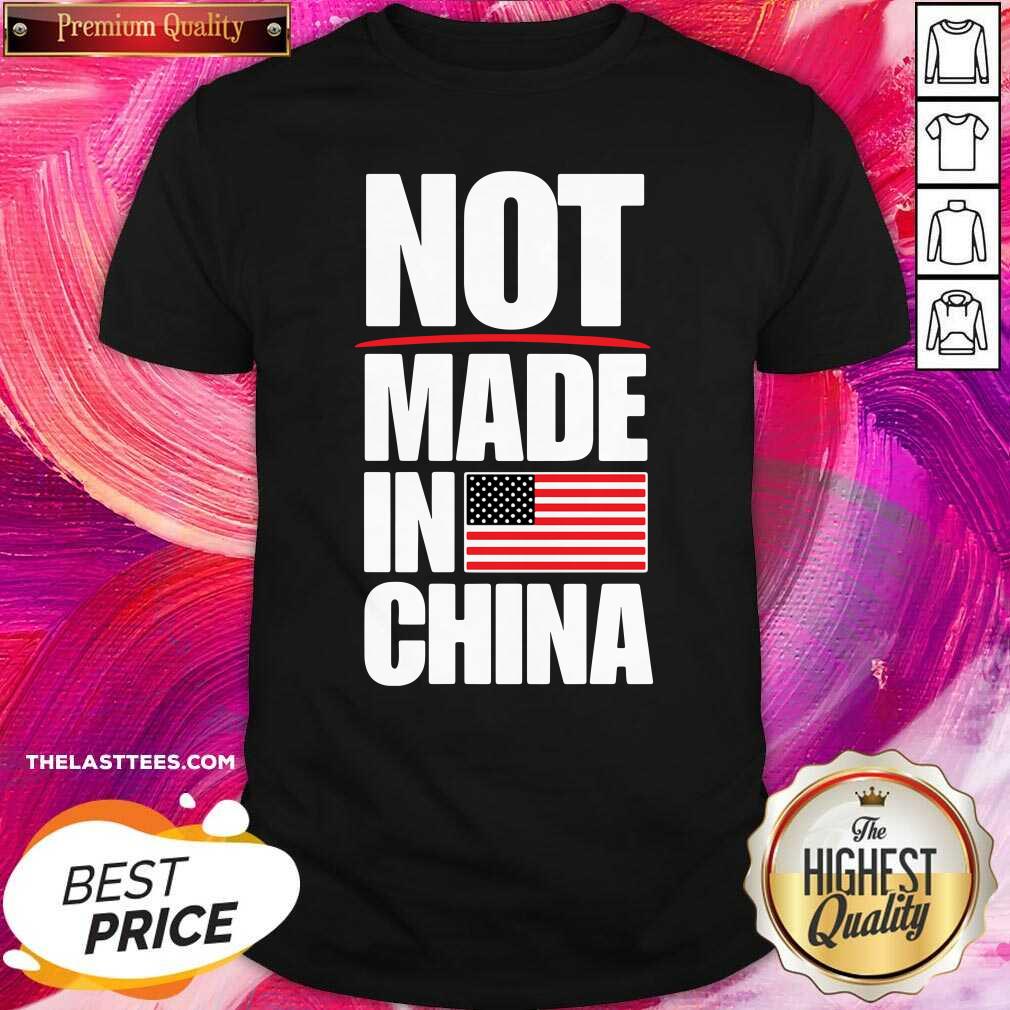 Love Not Made In China American Flag Shirt