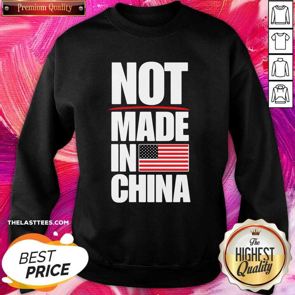 Love Not Made In China American Flag Shirt