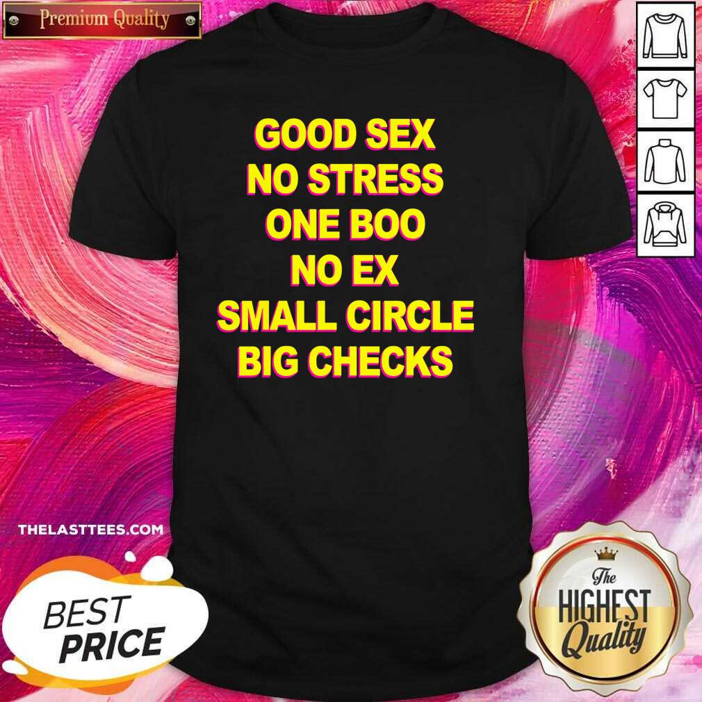 Love Sex No Stress One Boo No Ex Small Circle Big Checks Shirt