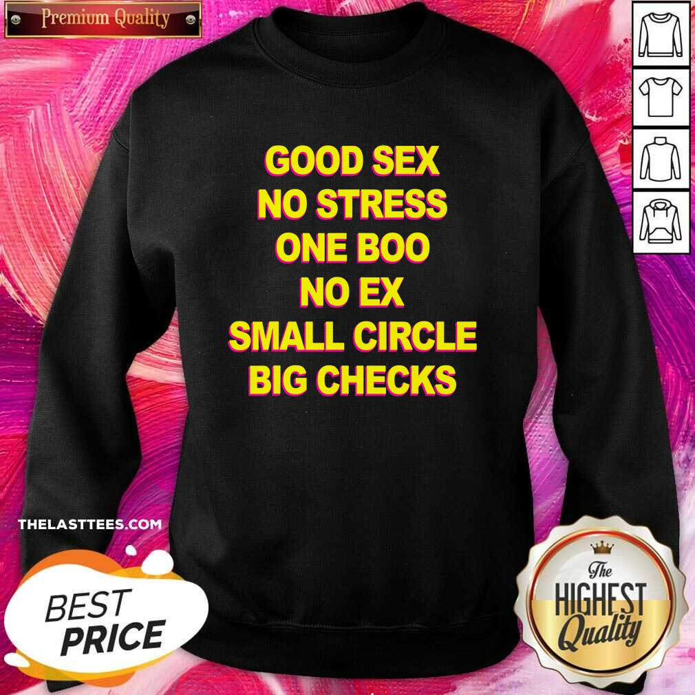 Love Sex No Stress One Boo No Ex Small Circle Big Checks Shirt