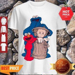 Elmo And Cookie Monster Hide KAWS In Trash Can Shirt