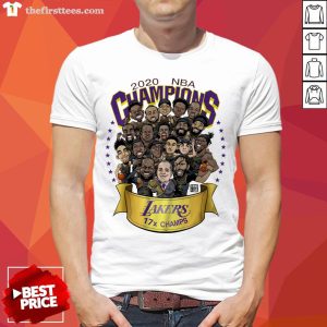 Premium 2020 NBA Champions Los Angeles Lakers 17 Champs Cartoon Shirt