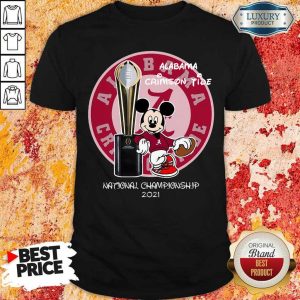 Bored Mickey Mouse Alabama National Championship 2021 Shirt