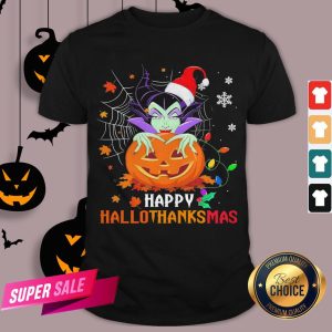 Maleficent Pumpkin Happy Hallothanksmas Shirt