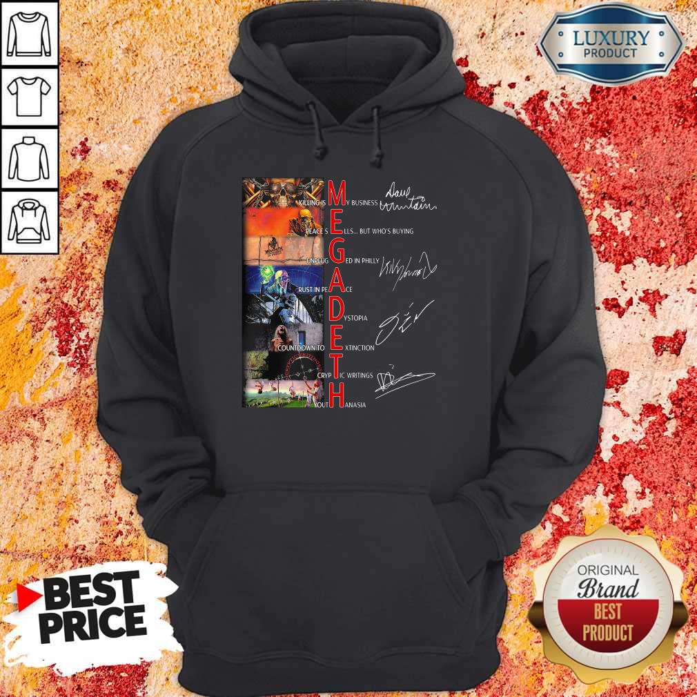 Megadeth Band Members Signatures Shirt