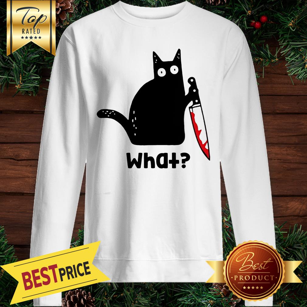 Murderous Cat With Knife Cat What Black Cat Blood Shirt