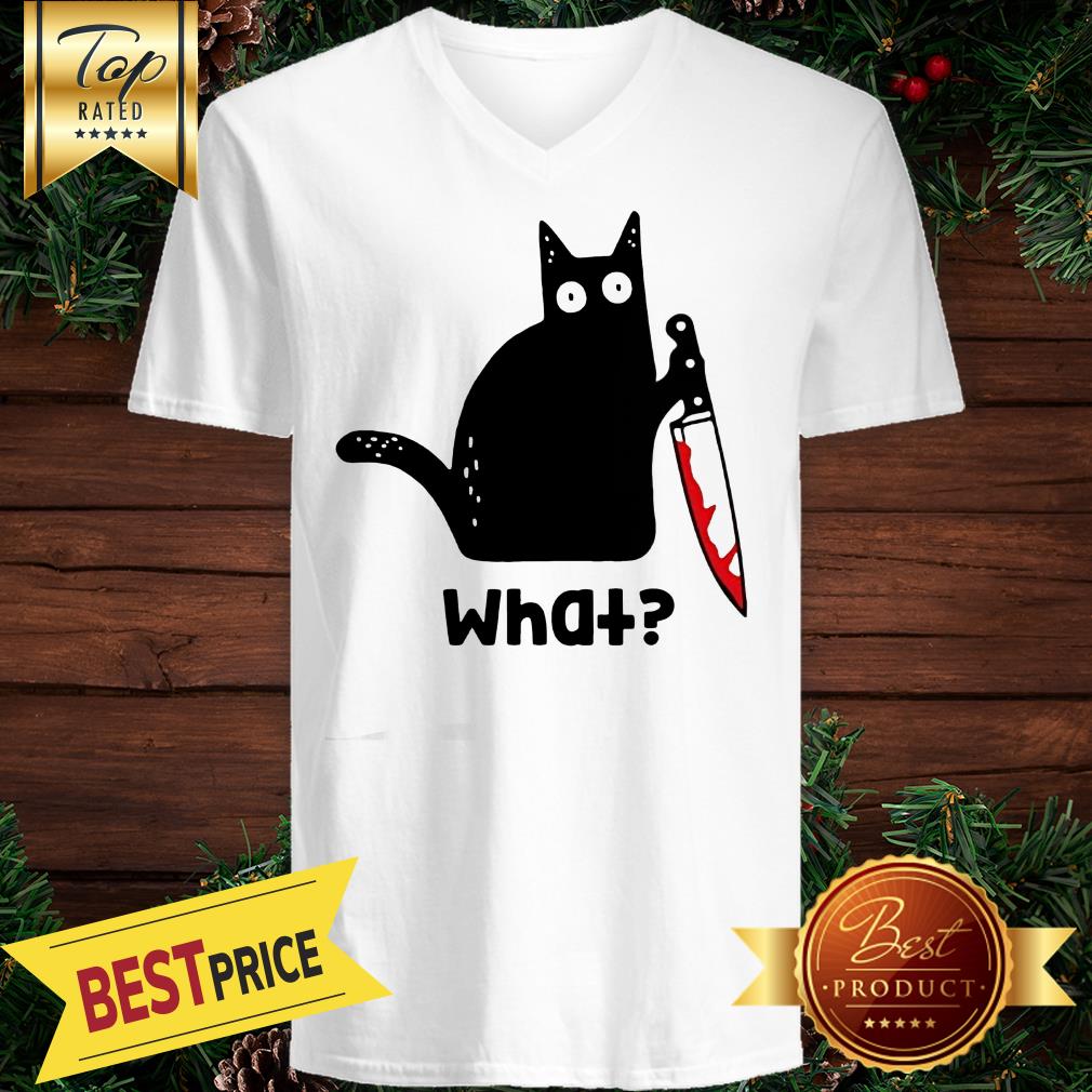 Murderous Cat With Knife Cat What Black Cat Blood Shirt