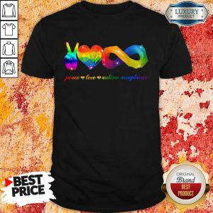 LGBT Peace Love Autism Acceptance Shirt