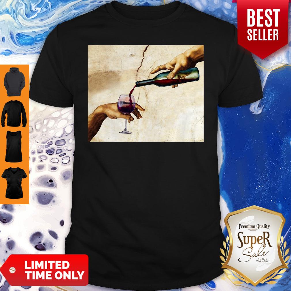 Official The Creation Of Adam Brown Wine Shirt