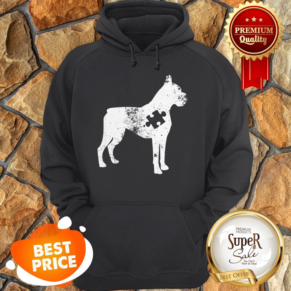 Nice Boxer Dog Autism Awareness Puzzle Pieces Gift Ideas Mom Dad Shirt