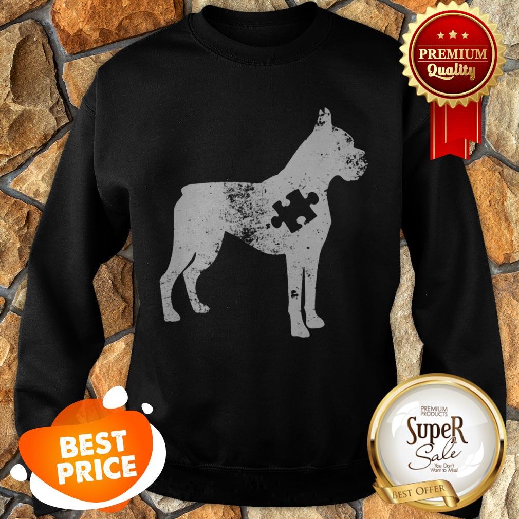 Nice Boxer Dog Autism Awareness Puzzle Pieces Gift Ideas Mom Dad Shirt