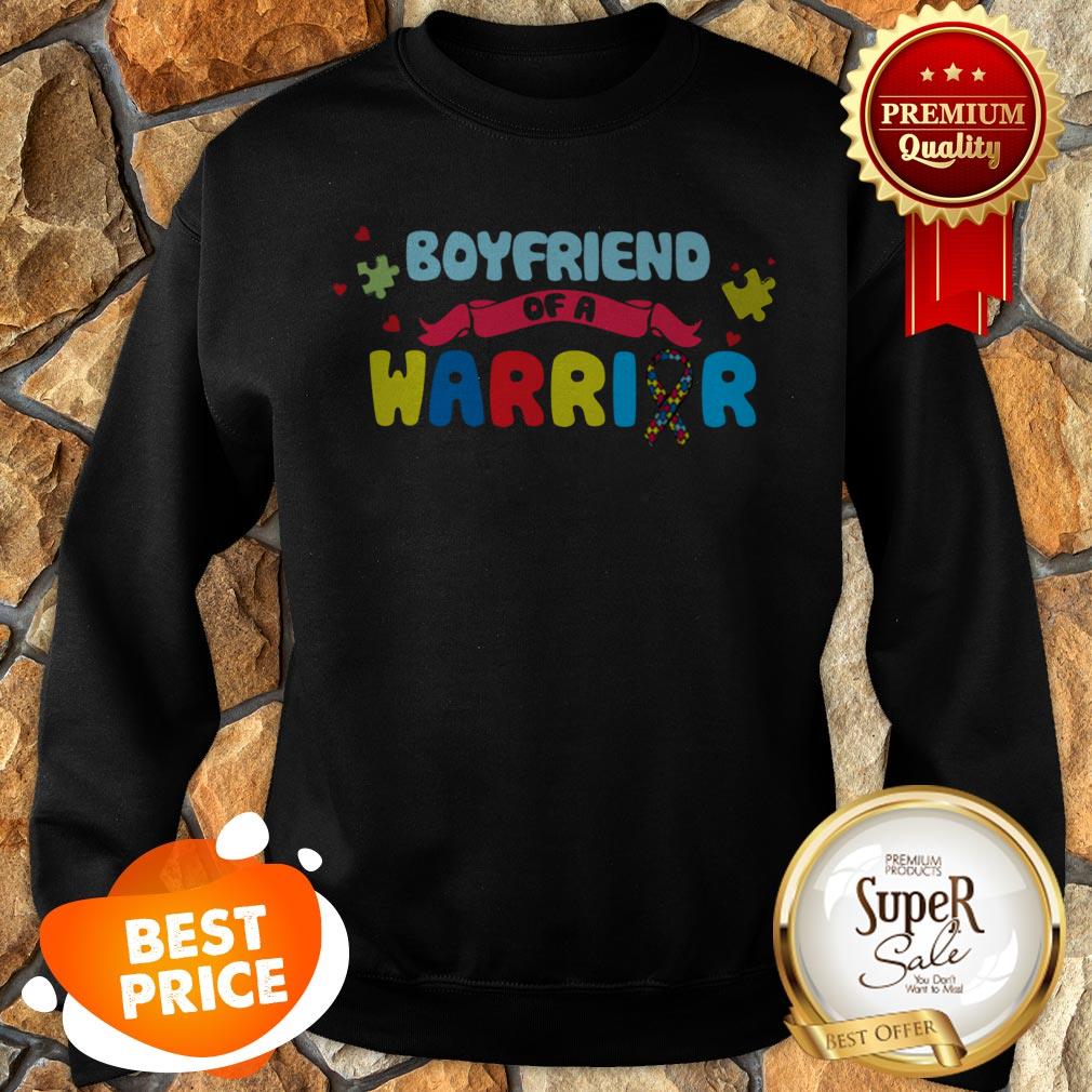 Nice Boyfriend Of A Warrior Autism Awareness Shirts Shirt