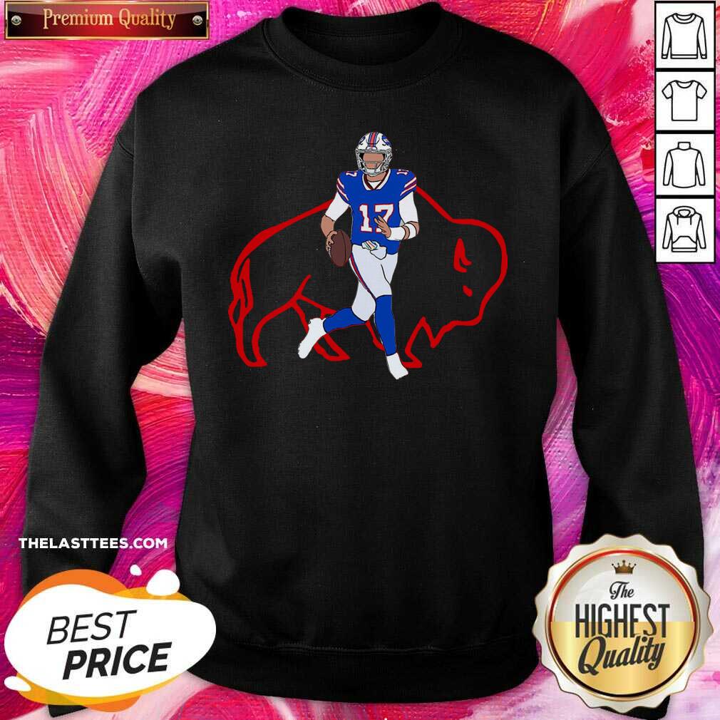 Nice Buffalo Bills 17 Josh Allen Rugby Ball Shirt