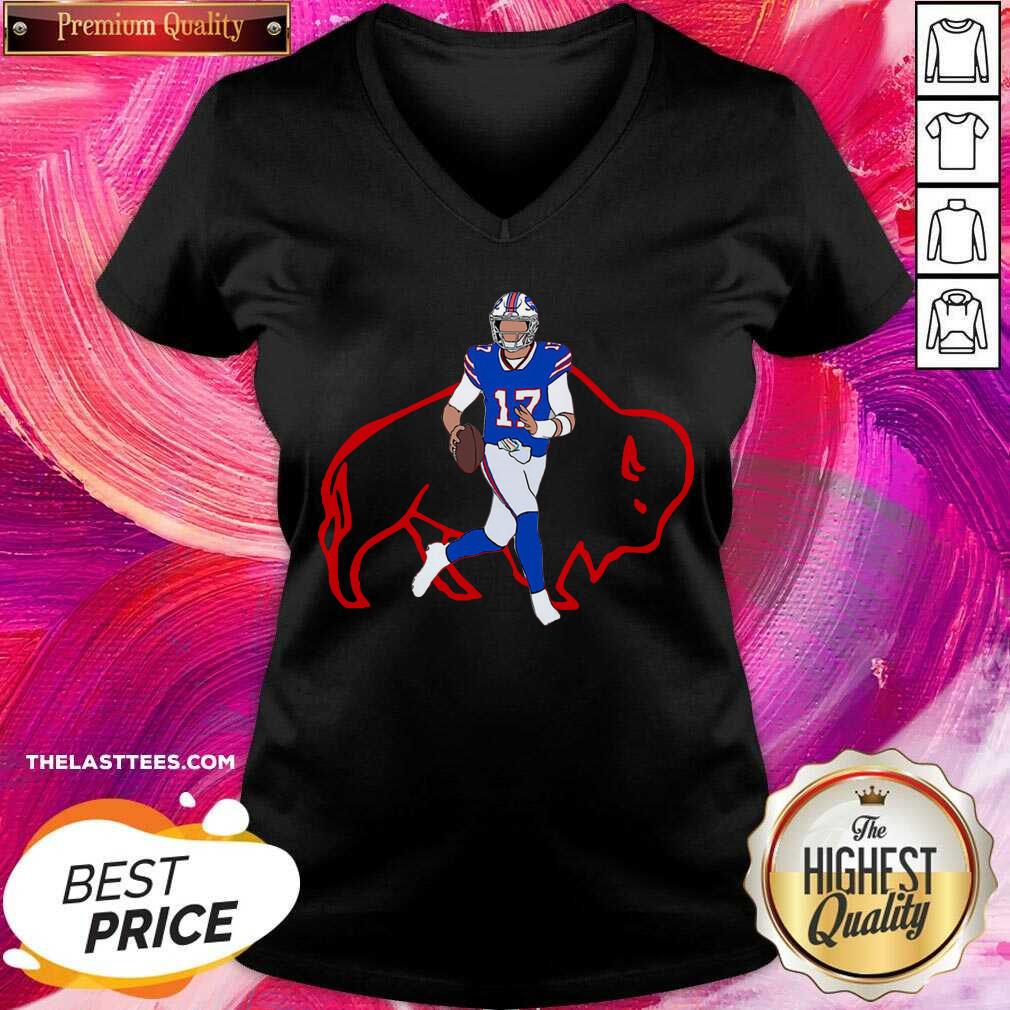 Nice Buffalo Bills 17 Josh Allen Rugby Ball Shirt