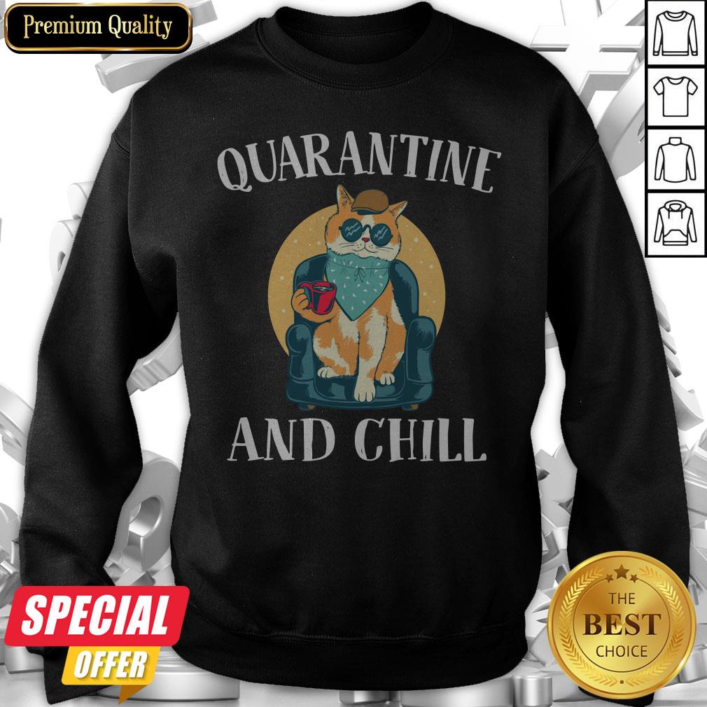 Nice Cat Quarantine And Chill 2020 Shirt