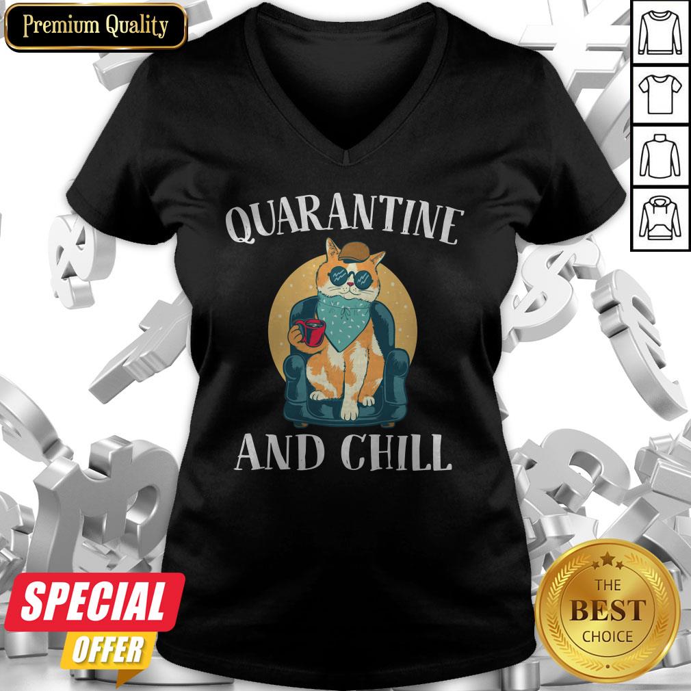 Nice Cat Quarantine And Chill 2020 Shirt