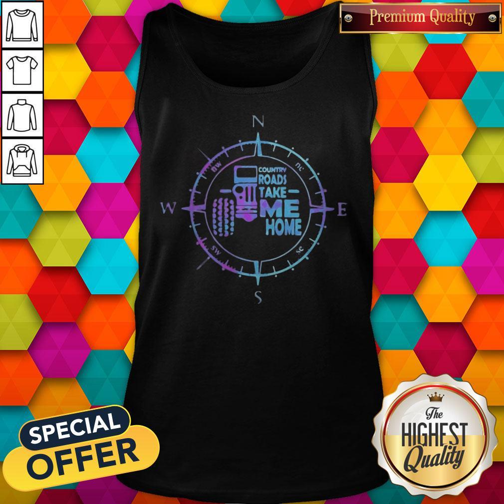 Nice Country Roads Take Me Home Car Compass Shirt