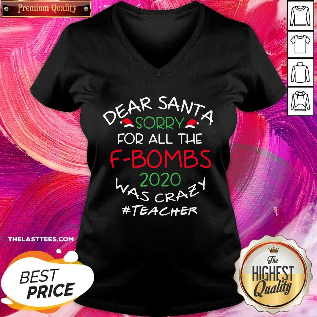 Nice Dear Santa Sorry For All The F Bombs 2020 Was Crazy Shirt