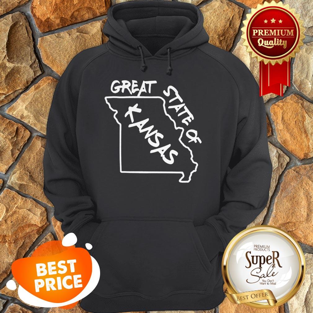 Nice Great State Of Kansas Map Shirt