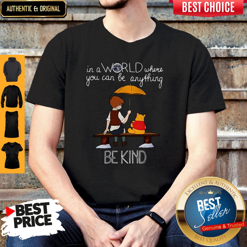 Nice In A World Where You Can Be Anything Be Kind Winnie Pooh Shirt