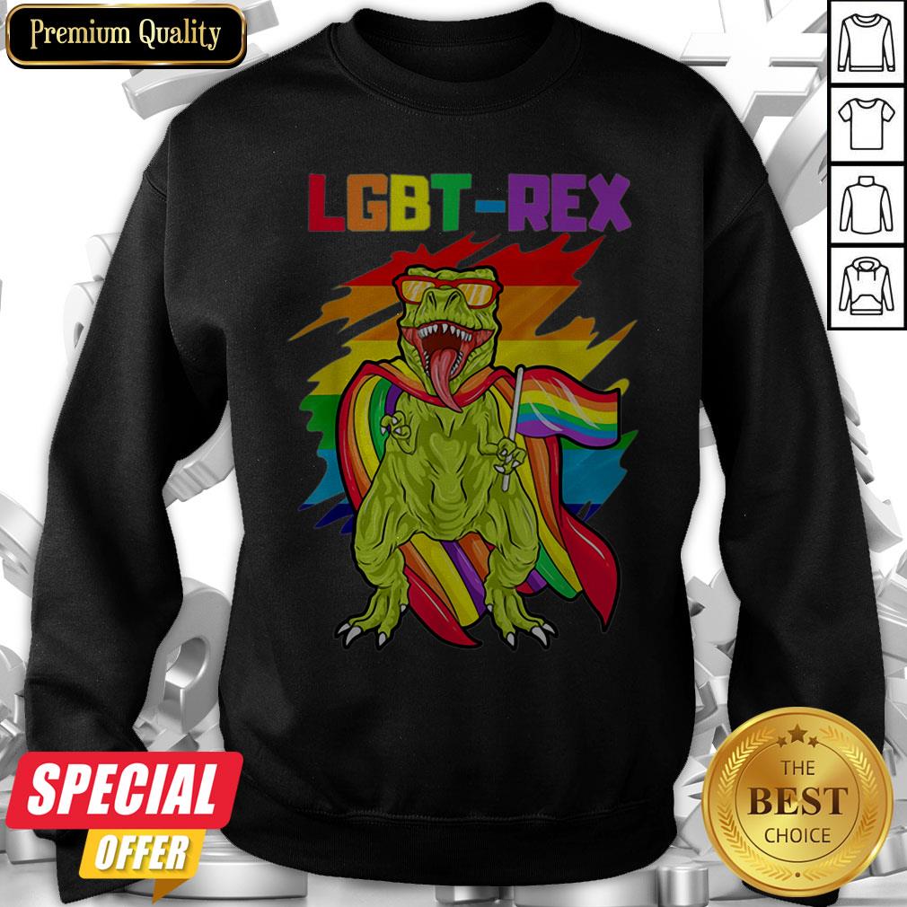 Nice LGBT Rex Rainbow Pride Flag Parade Shirt