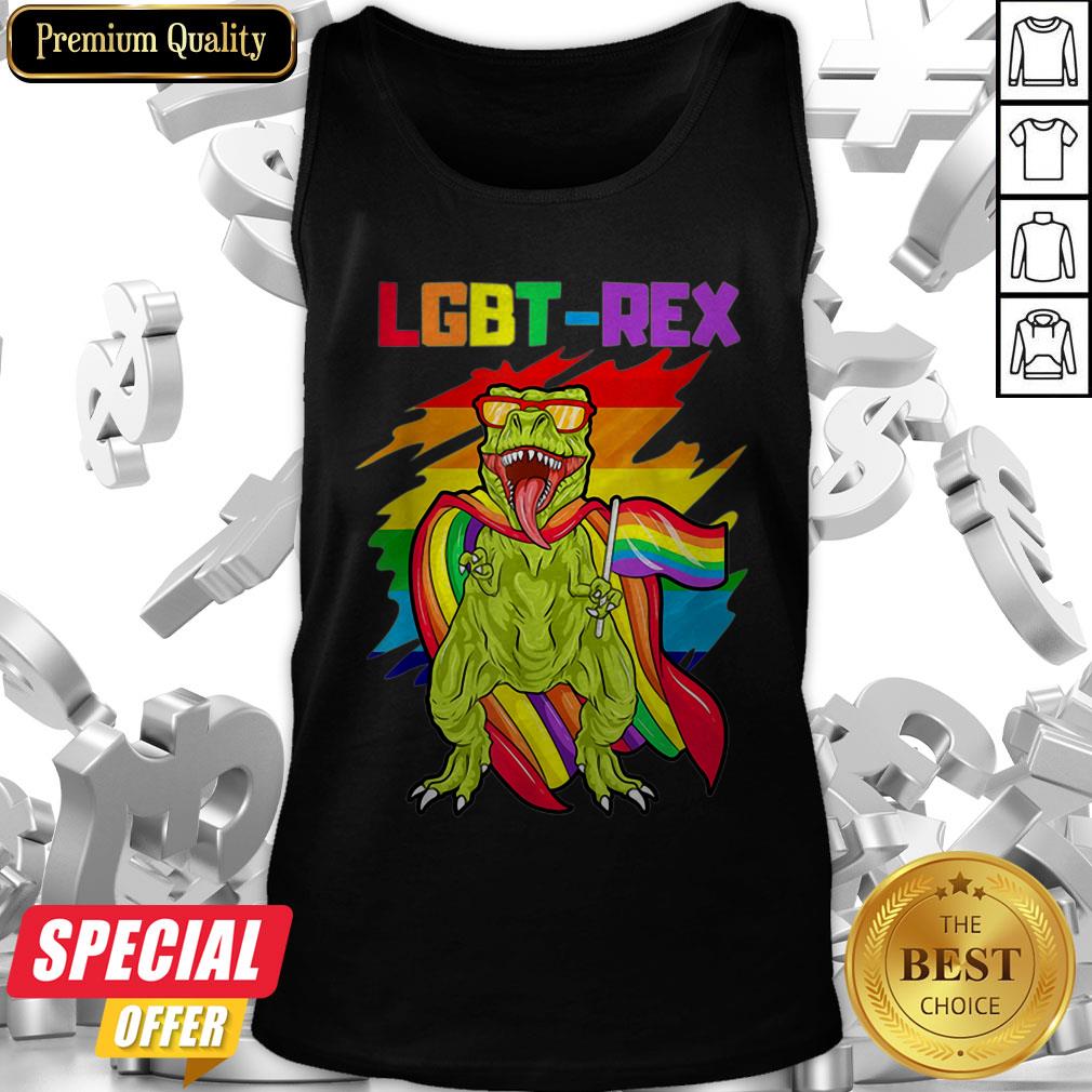 Nice LGBT Rex Rainbow Pride Flag Parade Shirt