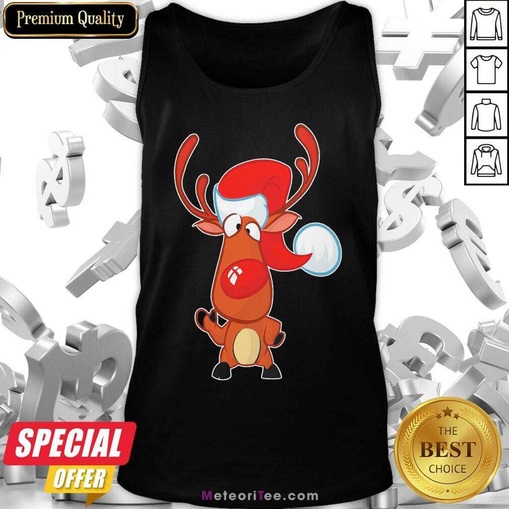 Nice Reindeer Hat Santa happy Christmas Shirt