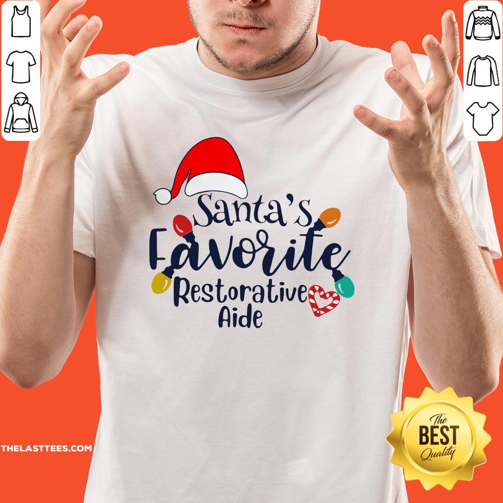 Nice Santa’s Favorite Restorative Aide Christmas Shirt