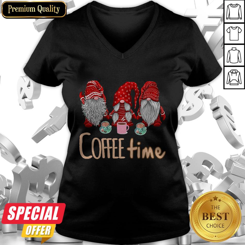 Nice Three Gnomes Red Coffee Time Shirt