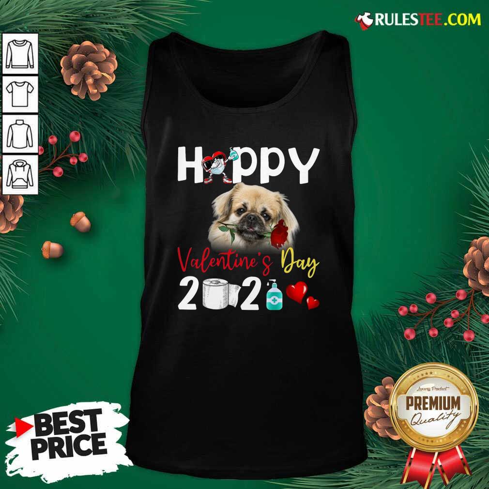 Nice Tibetan Spaniel Happy Valentines Day With Toilet Paper 2021 Shirt