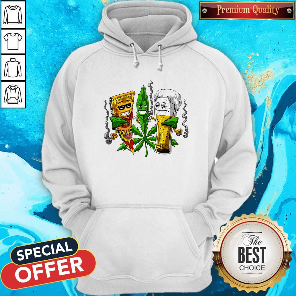 Nice Weed Leaf Pizza Beer Shirt