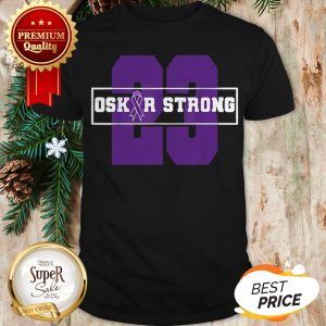 Hot 23 Purple Ribbon Oskar Strong Fight Against Cancer Shirt