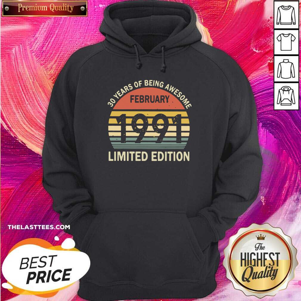 Official 30 Years Of Being Awesome February 1991 Limited Edition Vintage Shirt