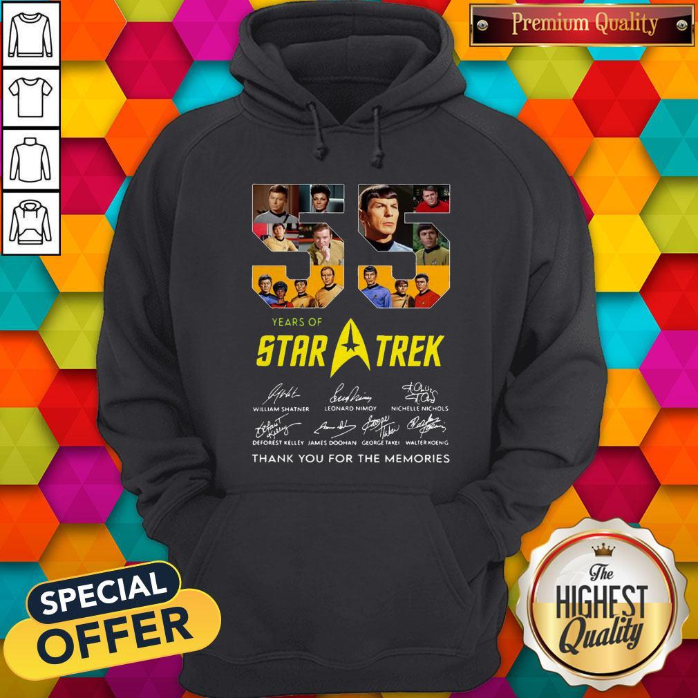Official 55 Years Of Star Trek Thank You For The Memories Signatures Shirt