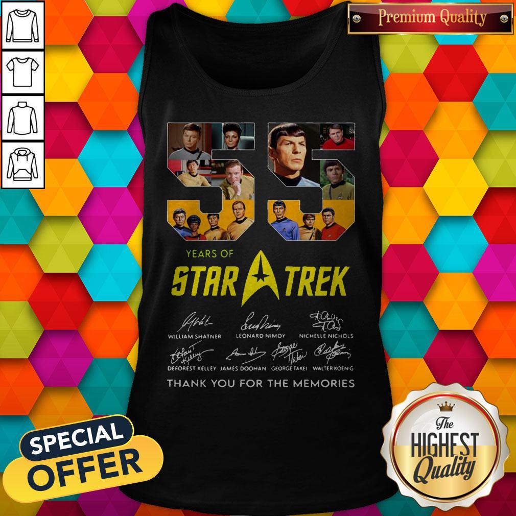 Official 55 Years Of Star Trek Thank You For The Memories Signatures Shirt