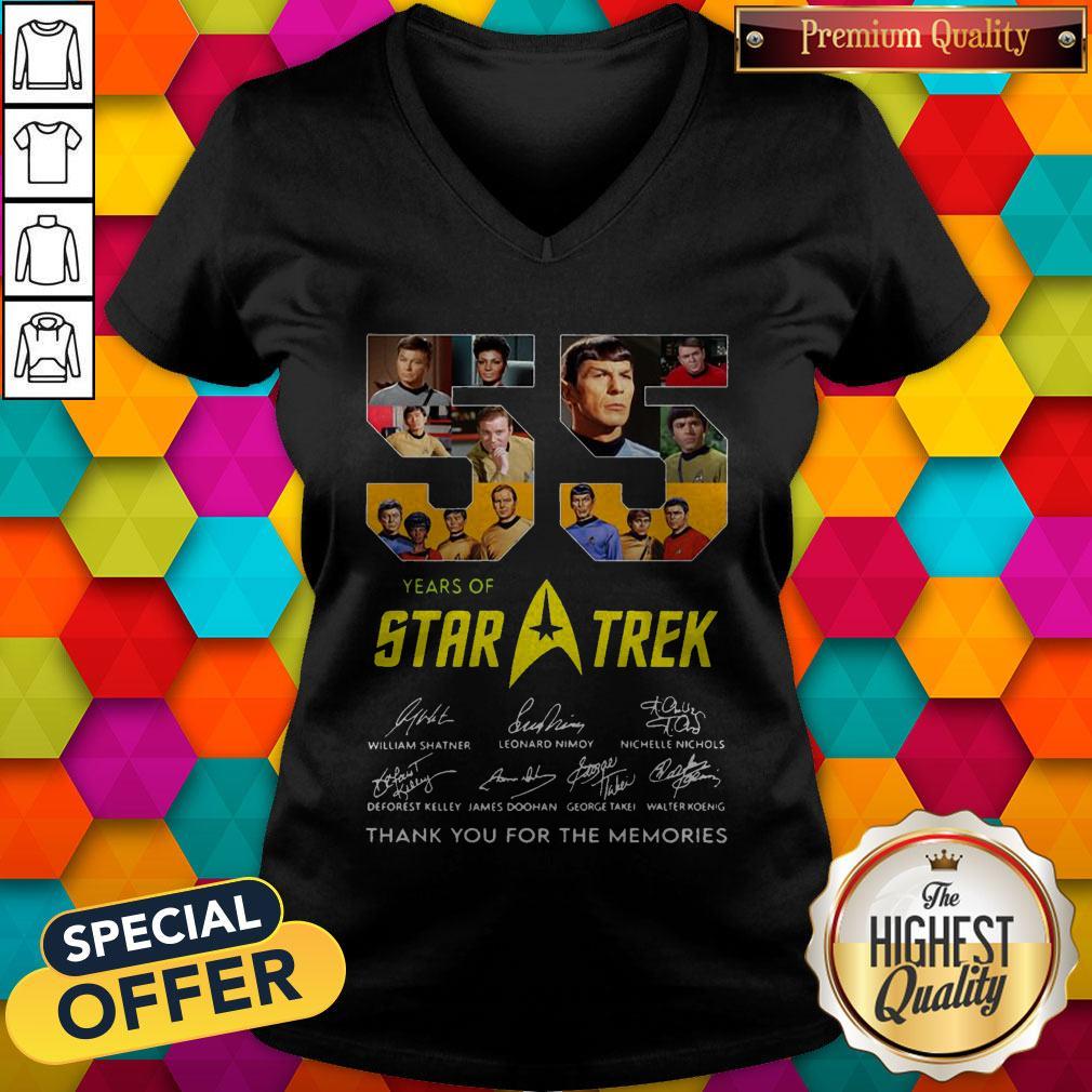 Official 55 Years Of Star Trek Thank You For The Memories Signatures Shirt