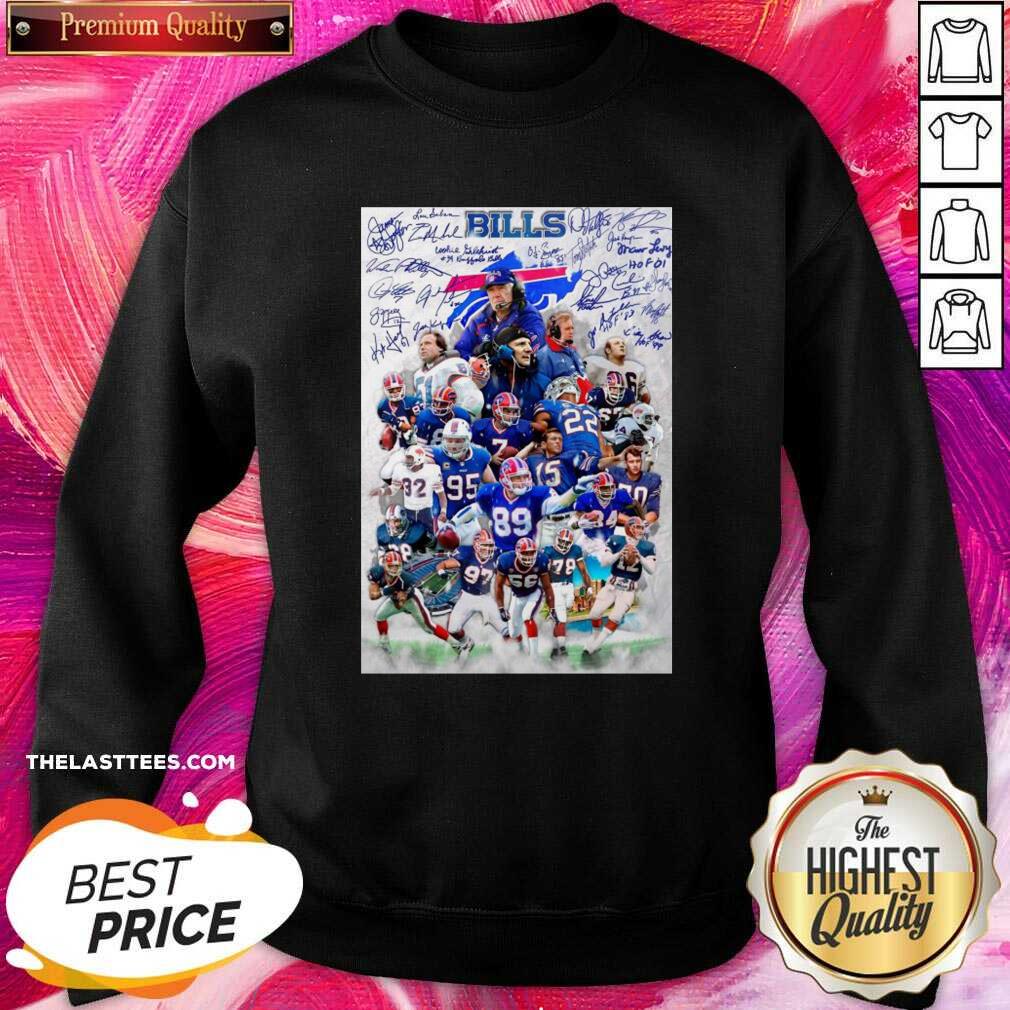 Official Buffalo Bills Team Football Full Player 2021 Signatures Shirt