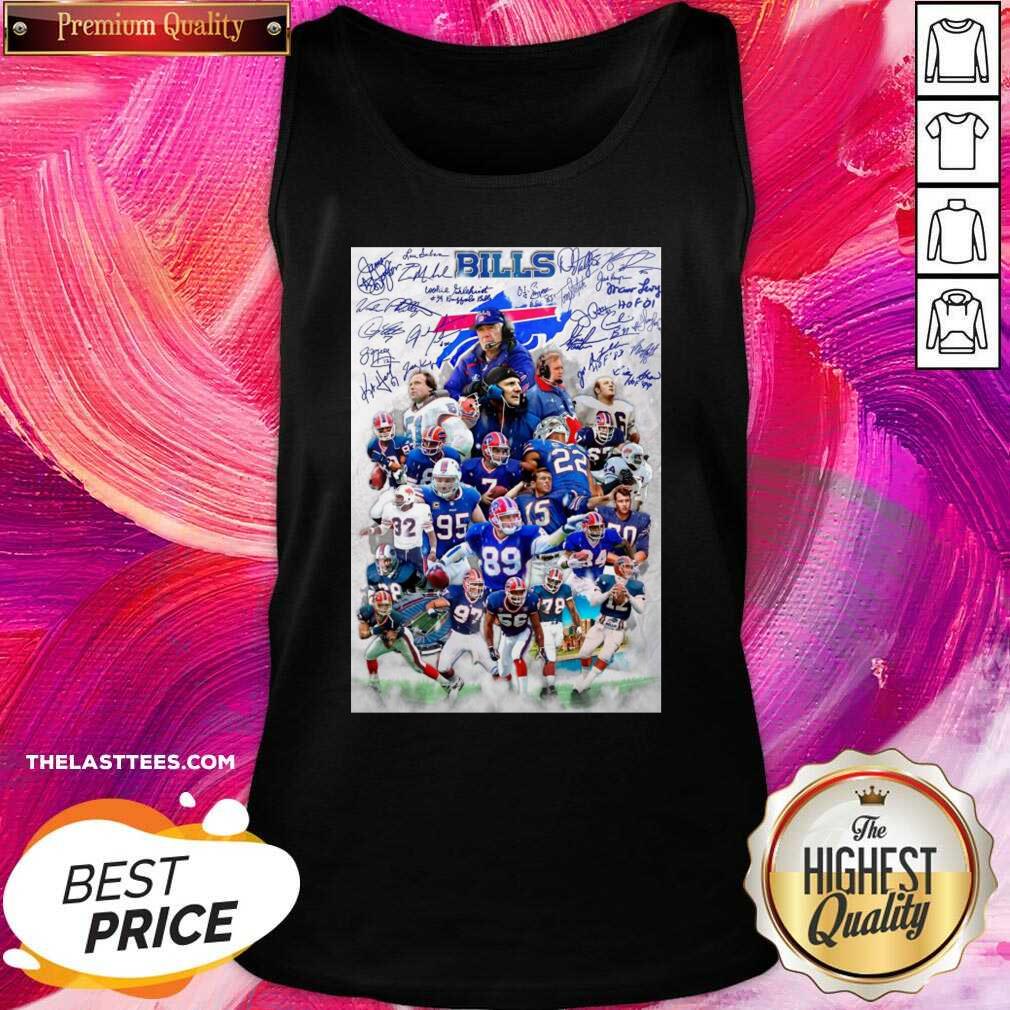 Official Buffalo Bills Team Football Full Player 2021 Signatures Shirt