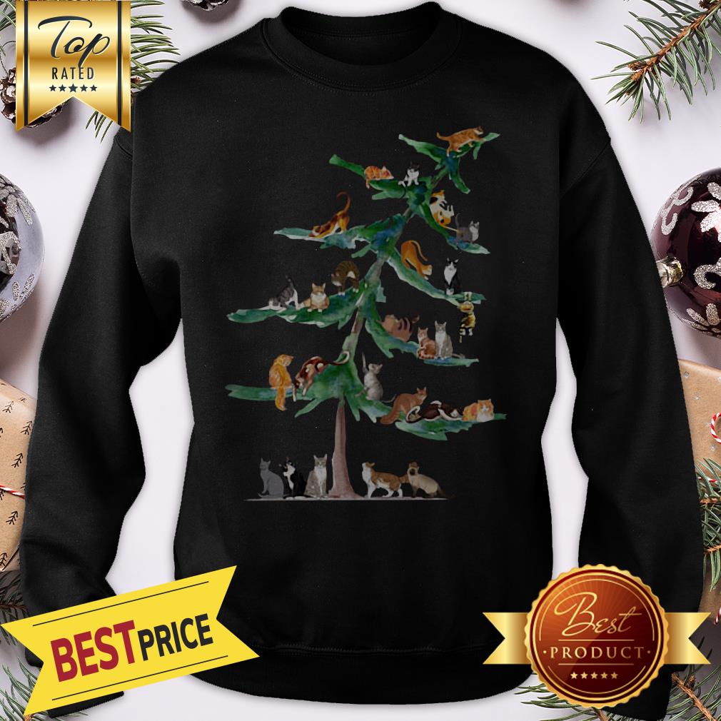 Official Cats Tree Christmas Shirt