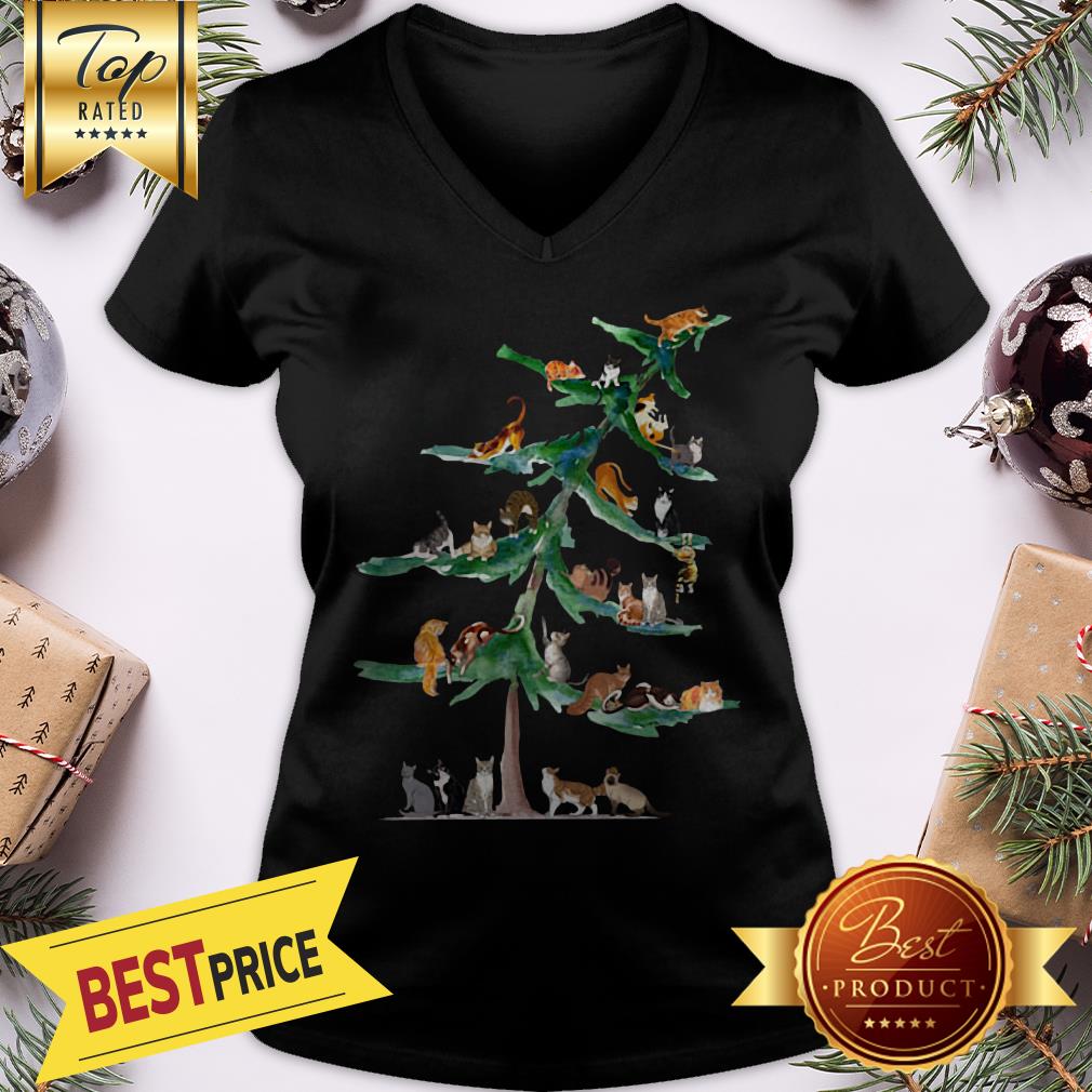 Official Cats Tree Christmas Shirt