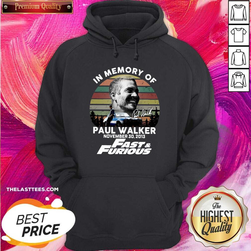 Official In Memory Of Paul Walker November 30 2013 Vintage Shirt