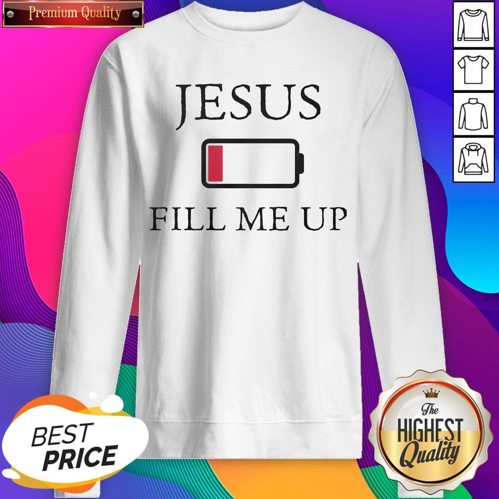 Official Jesus Fill Me Up Low Battery Symbol Shirt
