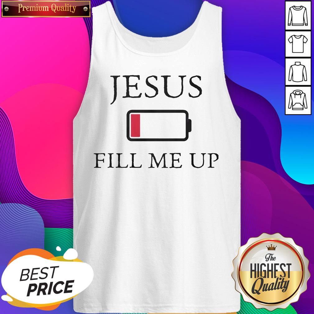 Official Jesus Fill Me Up Low Battery Symbol Shirt