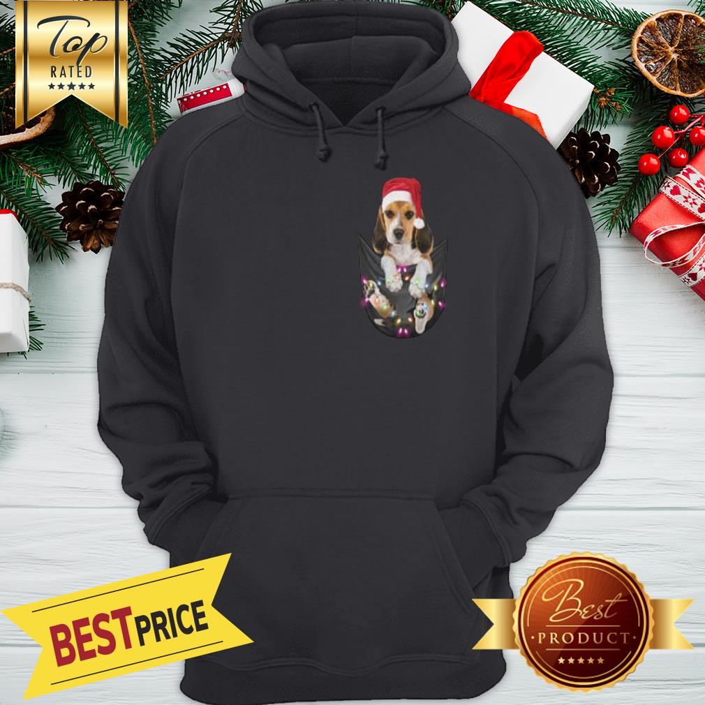 Official Santa Beagle In Pocket Christmas Light Shirt
